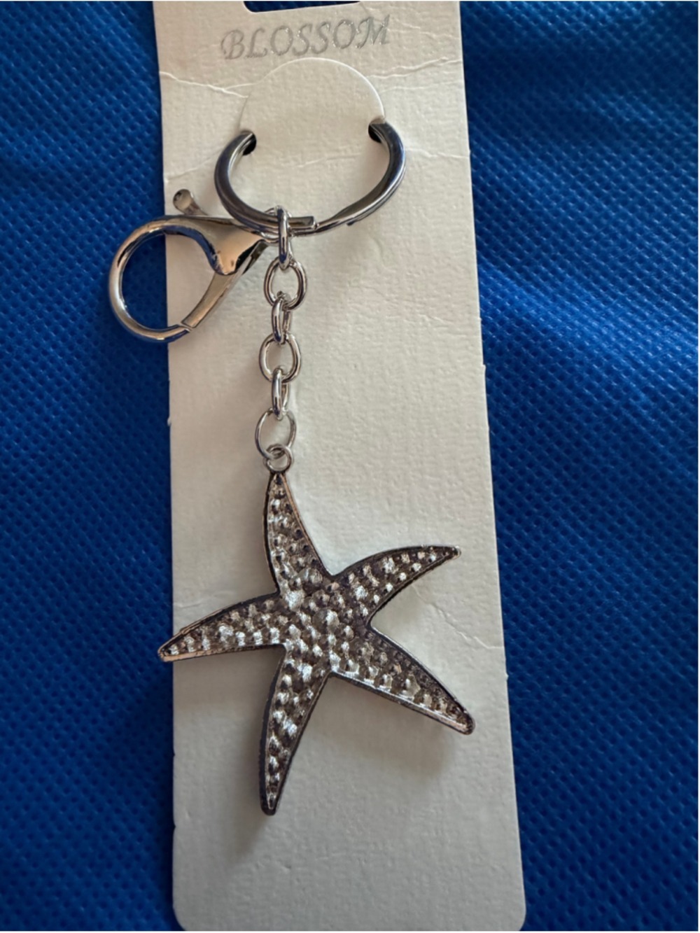 Blossom Silver Iridescent Starfish Keychain One Size - Picture 2 of 3
